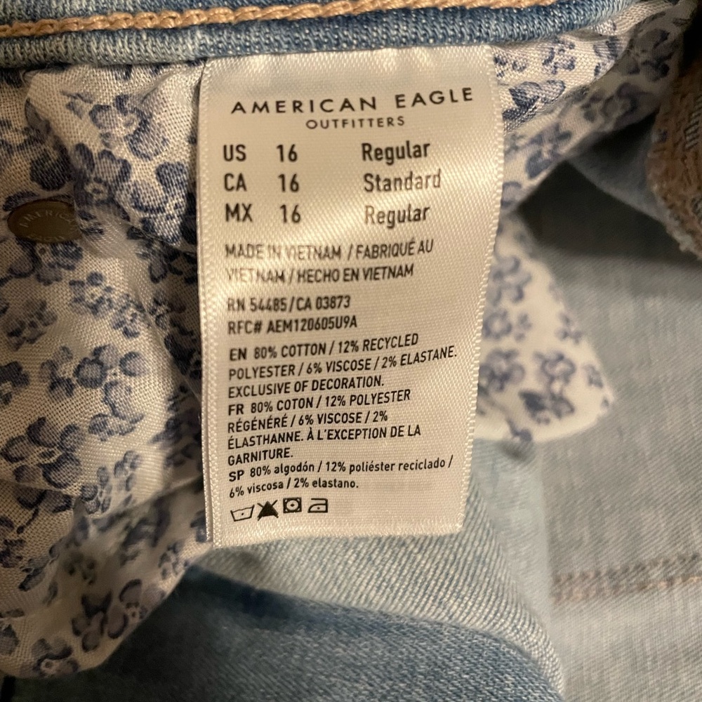 American Eagle Outfitters Women's High Rise Jeans - Soft Blue